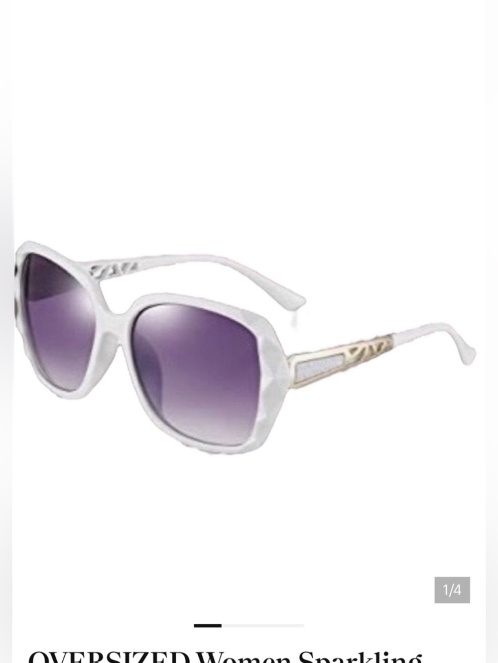 OVERSIZED Women Sparkling Classic Polarized Square Sunglasses (new)